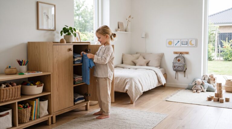 Aménagement pour favoriser l'autonomie et les routines de l'enfant à Aix-en-Provence